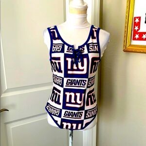 NY Giants Rare One-Piece Bathing Suit Lace up Front NFL Team Apparel SZ L